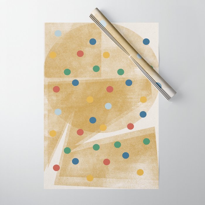 Retro Dots Graphic  Wrapping Paper Gallery Image 1