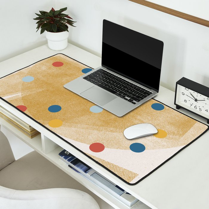Retro Dots Graphic  Desk Mat Gallery Image 2