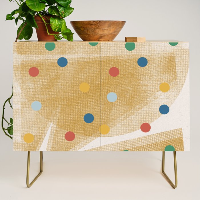 Retro Dots Graphic  Credenza Gallery Image 1