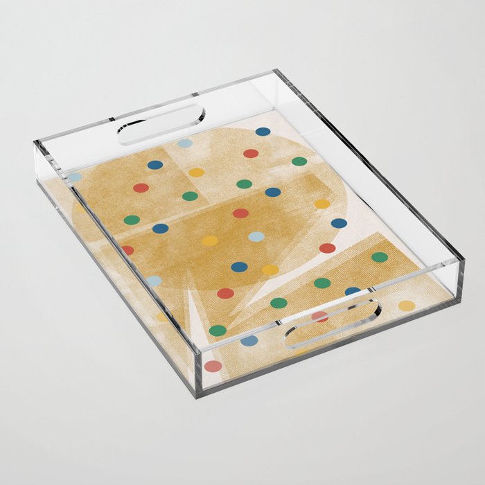Retro Dots Graphic  Acrylic Tray Gallery Image 1