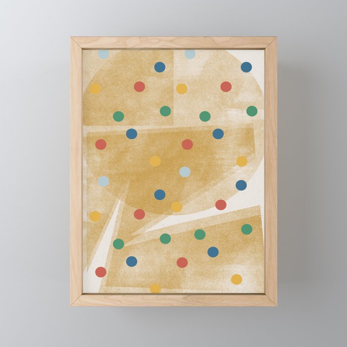 Retro Dots Graphic  Mini Art Print Gallery Image 1