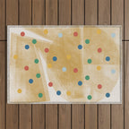 Retro Dots Graphic  Outdoor Rug Gallery Image 1