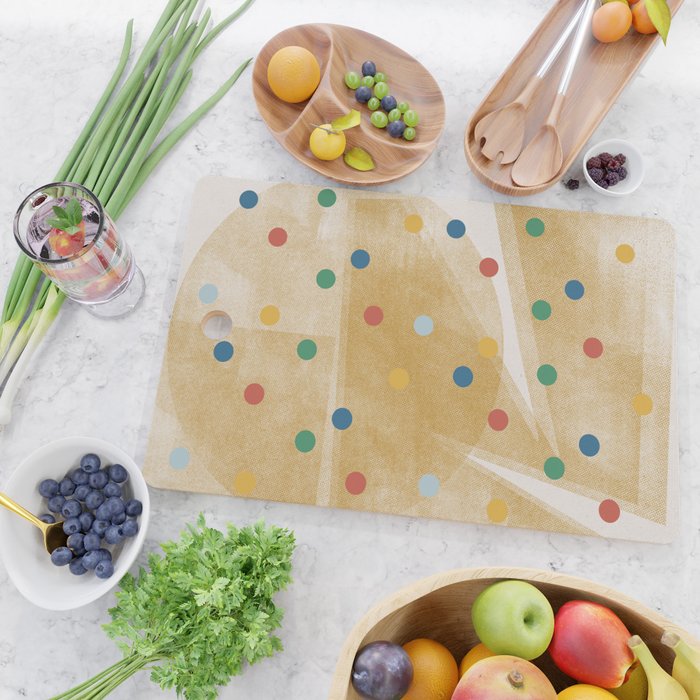 Retro Dots Graphic  Cutting Board Gallery Image 2