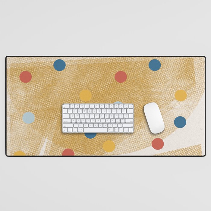 Retro Dots Graphic  Desk Mat Gallery Image 1