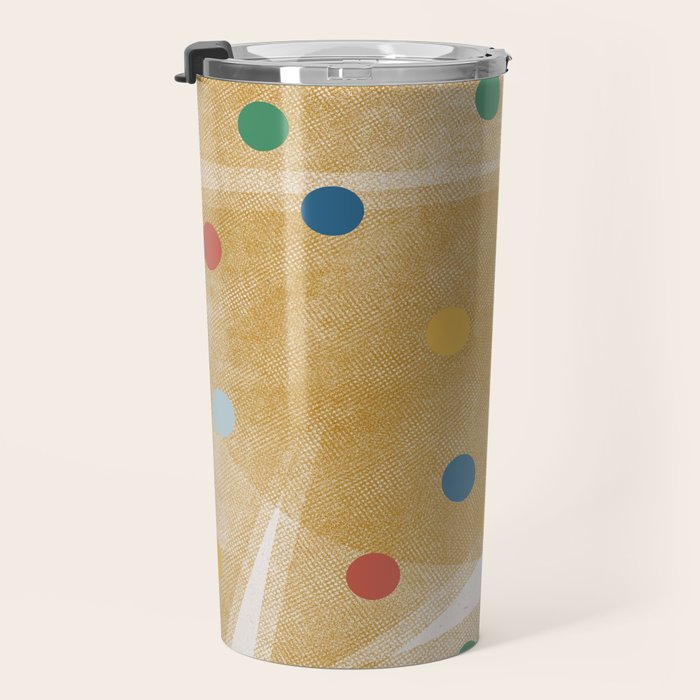 Retro Dots Graphic  Travel Mug Gallery Image 3
