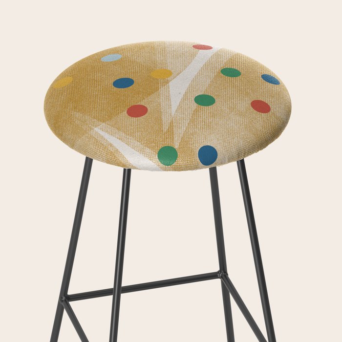 Retro Dots Graphic  Stool Gallery Image 2