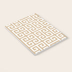 Greek Key (Tan & White Pattern) Notebook Gallery Image 3