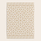 Greek Key (Tan & White Pattern) Poster Gallery Image 4