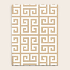 Greek Key (Tan & White Pattern) Notebook Gallery Image 4