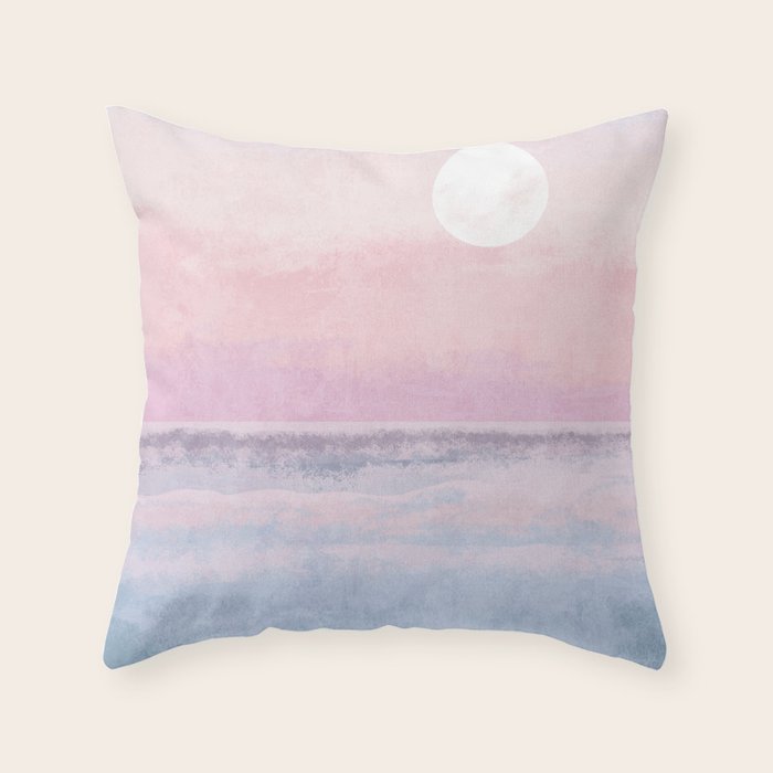 Magical Sunset Beach Throw Pillow Gallery Image 1