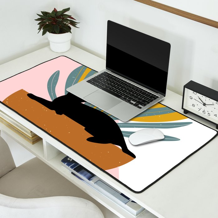 The Cat and The Sun III Desk Mat Gallery Image 2