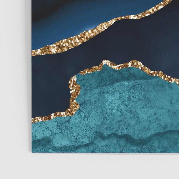Ocean Blue Mermaid Marble Poster Gallery Image 3