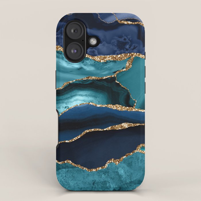 Ocean Blue Mermaid Marble iPhone Case Gallery Image 1