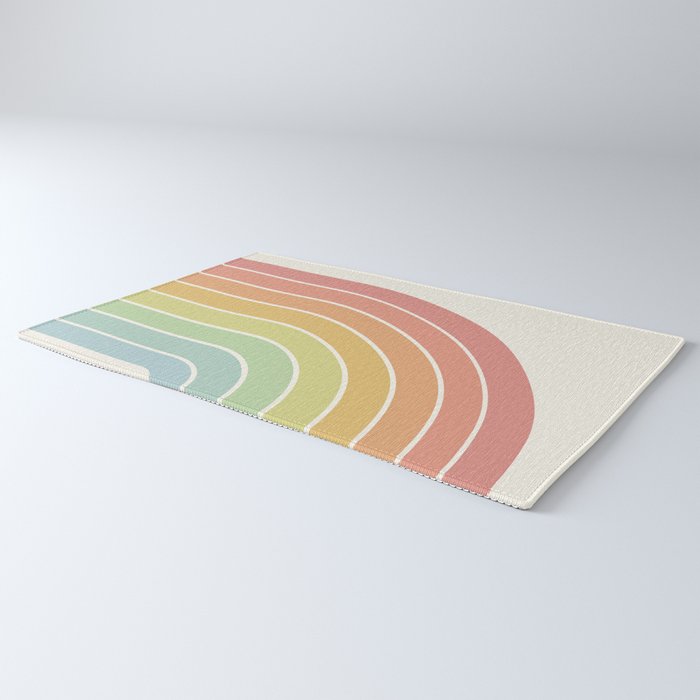 Gradient Arch V Mid Century Modern Rainbow Rug Gallery Image 3