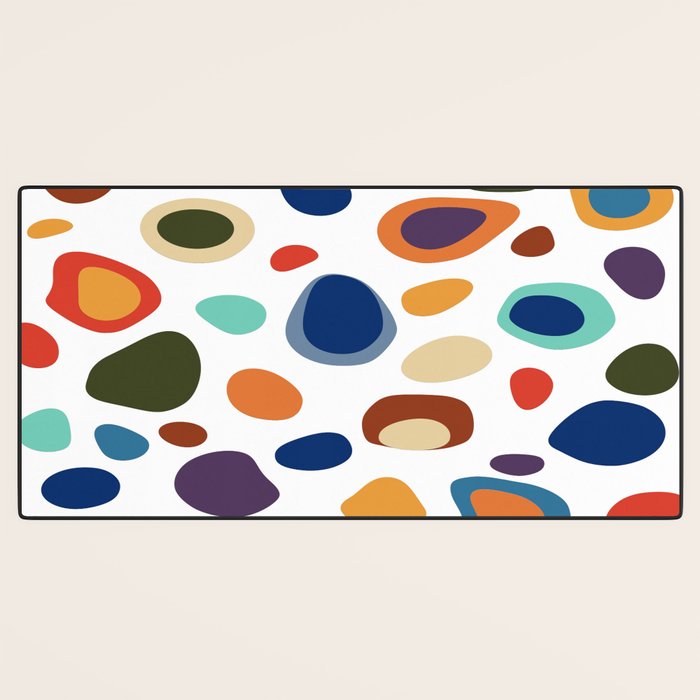 Terrazzo Abstract Pattern Desk Mat Gallery Image 3