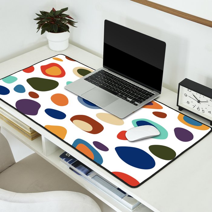 Terrazzo Abstract Pattern Desk Mat Gallery Image 2