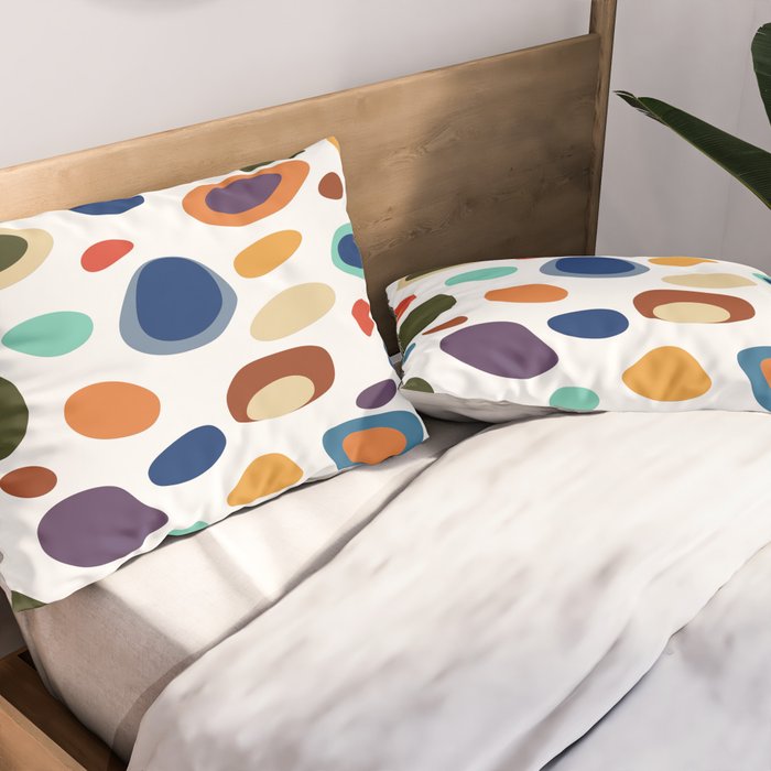 Terrazzo Abstract Pattern Pillow Sham Gallery Image 2