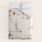 Mid Century Modern Stars Orange Comforter Gallery Image 6
