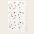 Mid Century Modern Stars Orange Wallpaper Gallery Image 2