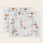 Mid Century Modern Stars Orange Placemat Gallery Image 1