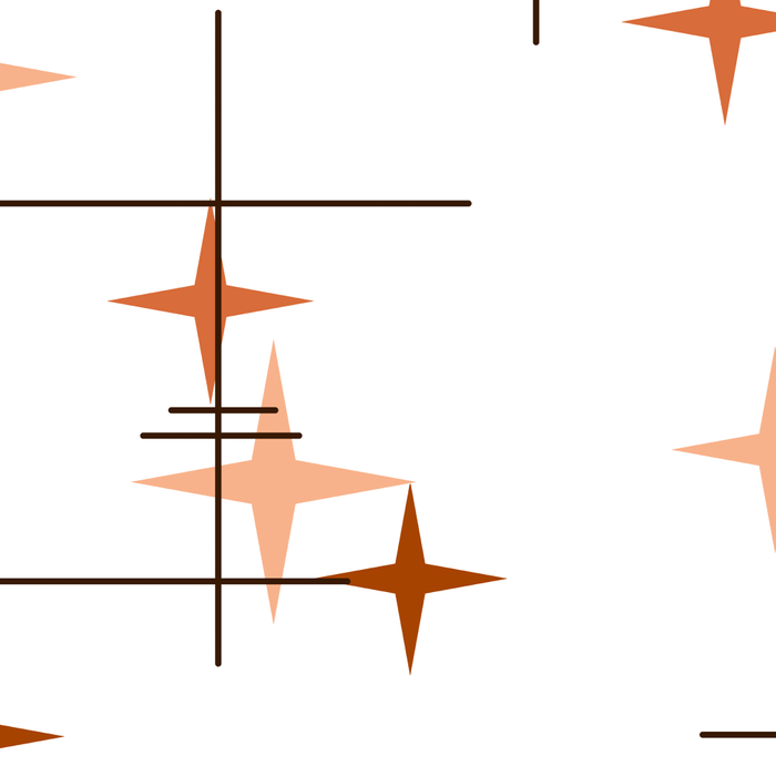 Mid Century Modern Stars Orange Coffee Mug Gallery Image 2