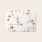 Mid Century Modern Stars Orange Bath Mat Gallery Image 1