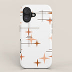 Mid Century Modern Stars Orange iPhone Case Gallery Image 1