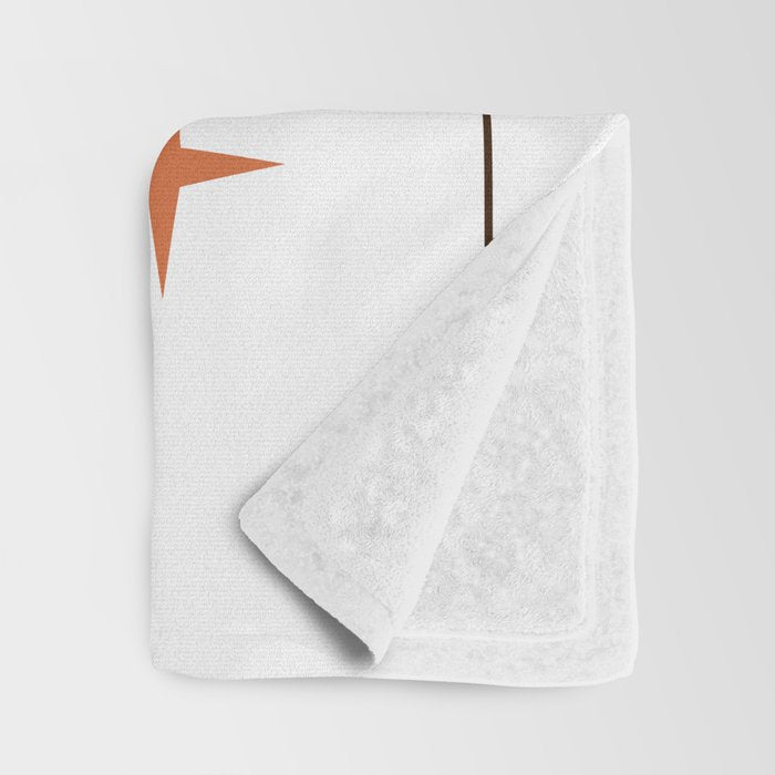 Mid Century Modern Stars Orange Throw Blanket Gallery Image 3