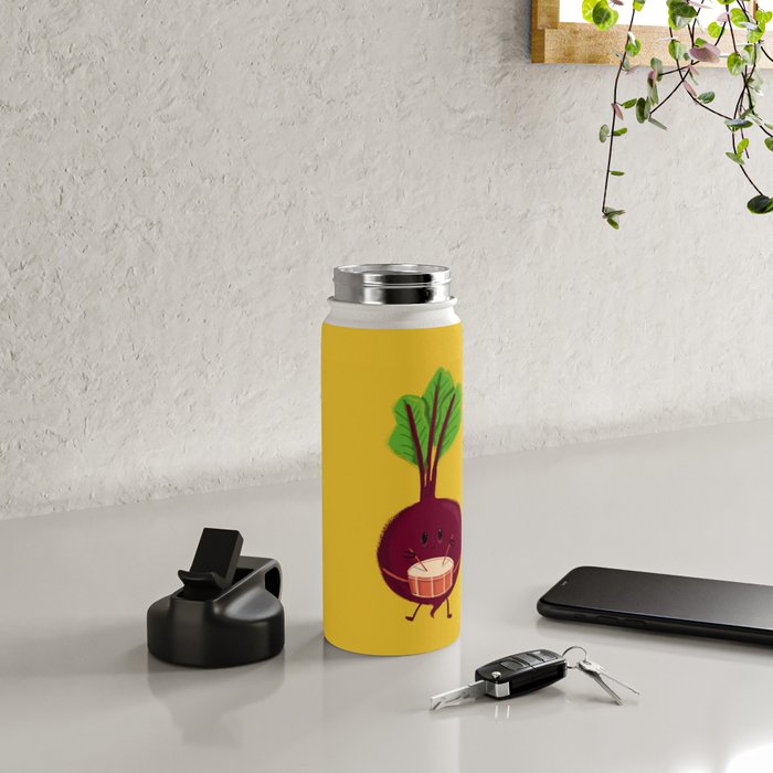 Beet's drum beat Water Bottle Gallery Image 5