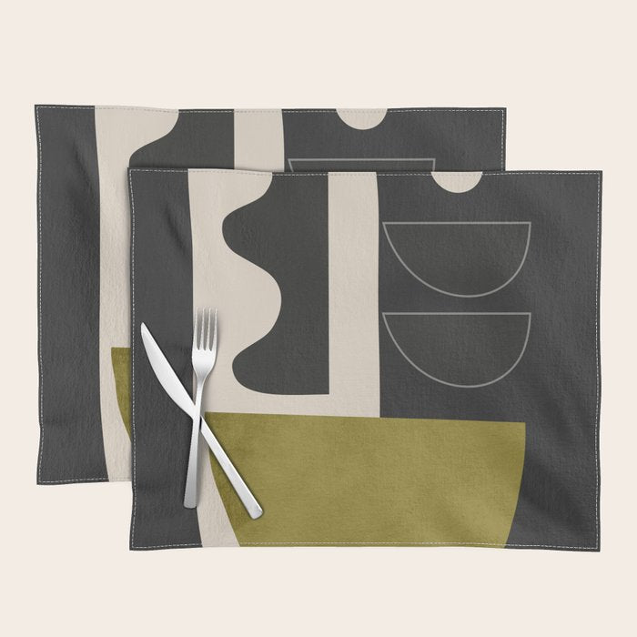 Abstract Minimal Shapes 122 Placemat Gallery Image 1