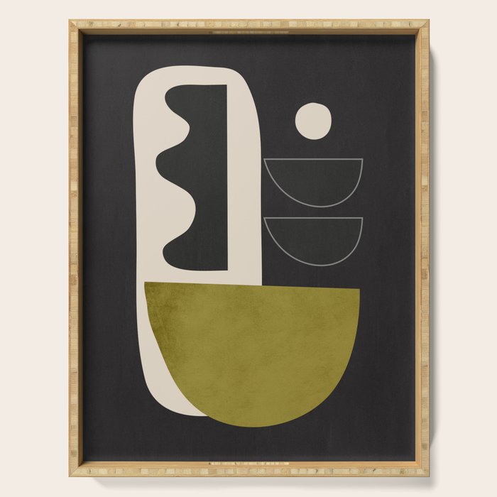 Abstract Minimal Shapes 122 Serving Tray Gallery Image 1