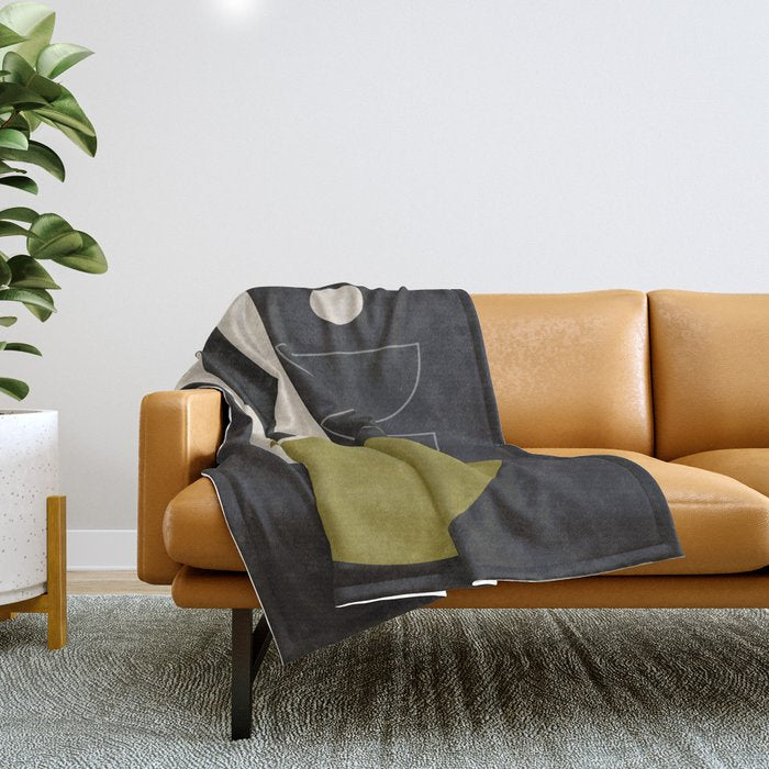 Abstract Minimal Shapes 122 Throw Blanket Gallery Image 1