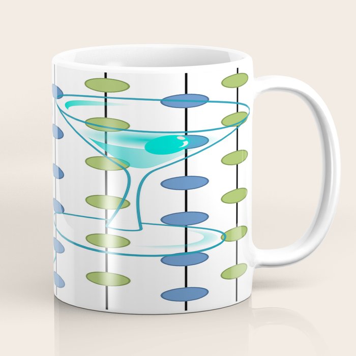 Mid-Century Modern Atomic Art Cocktails 1.0 Coffee Mug Gallery Image 1