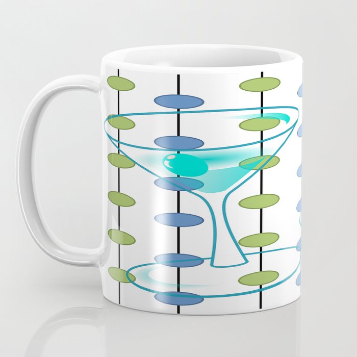 Mid-Century Modern Atomic Art Cocktails 1.0 Coffee Mug Gallery Image 3