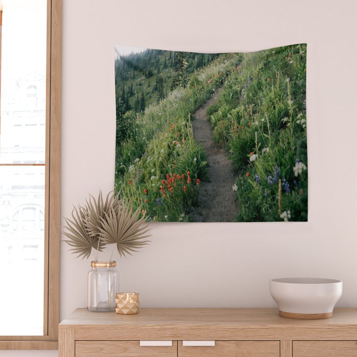 Wildflower Hike Wall Tapestry Gallery Image 2