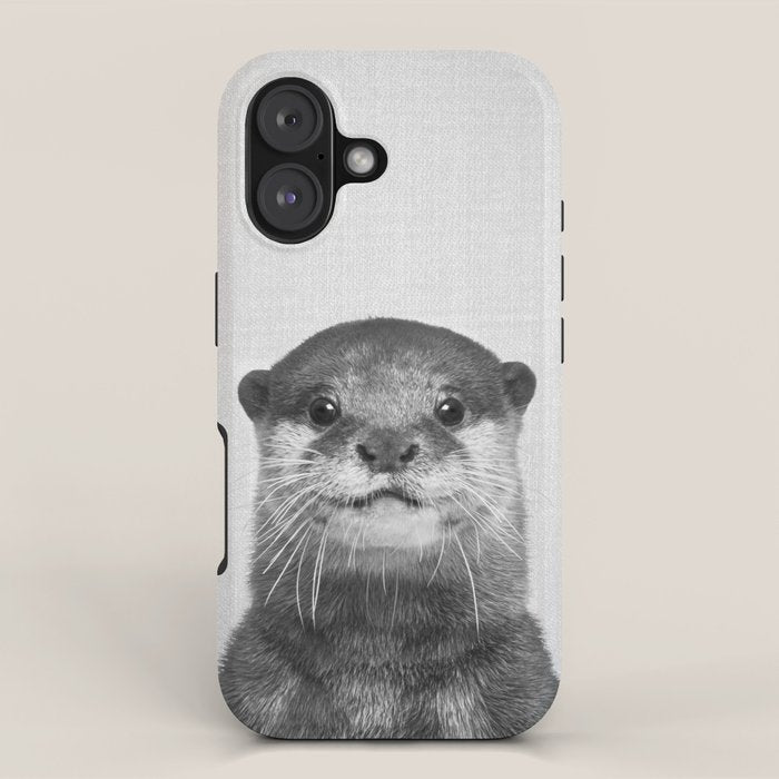 Otter - Black & White iPhone Case Gallery Image 1