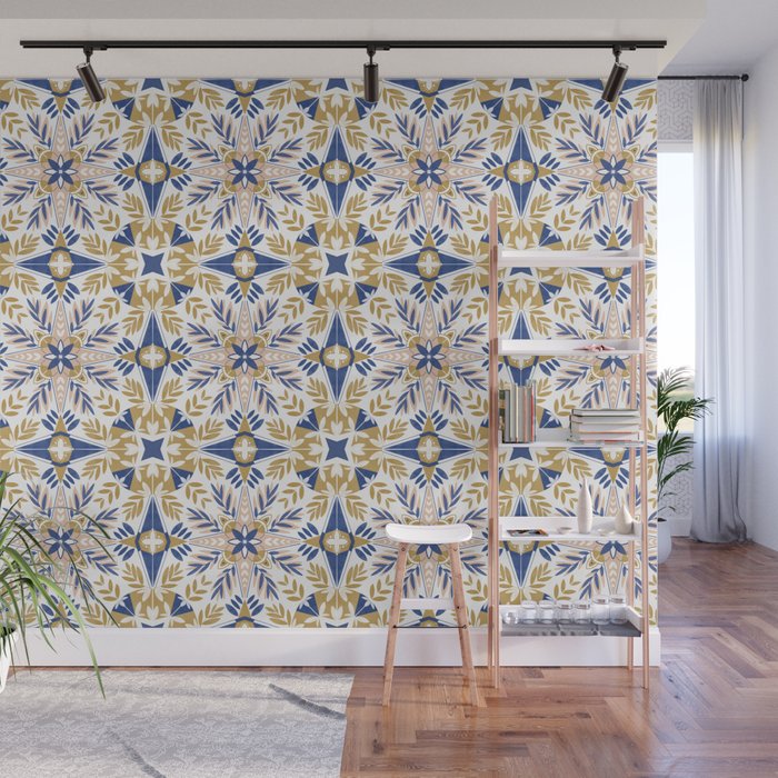 Modern circular nature tile B Wall Mural Gallery Image 1