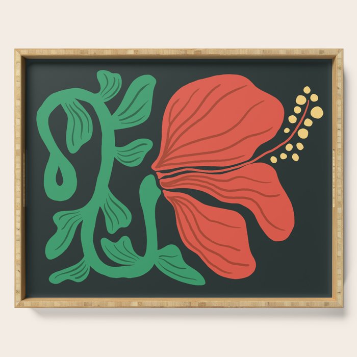 Hibiscus III  Serving Tray Gallery Image 1