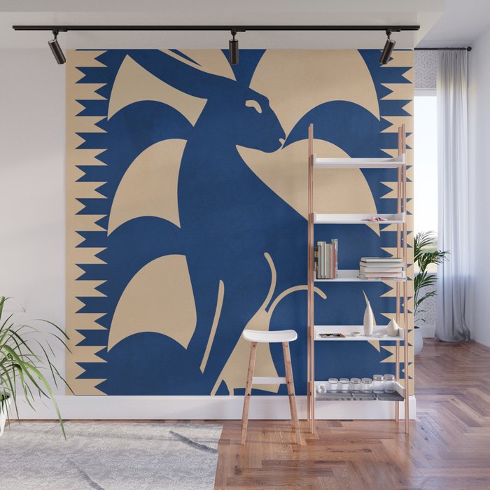 Minimalist Rabbit 6 Wall Mural Gallery Image 1