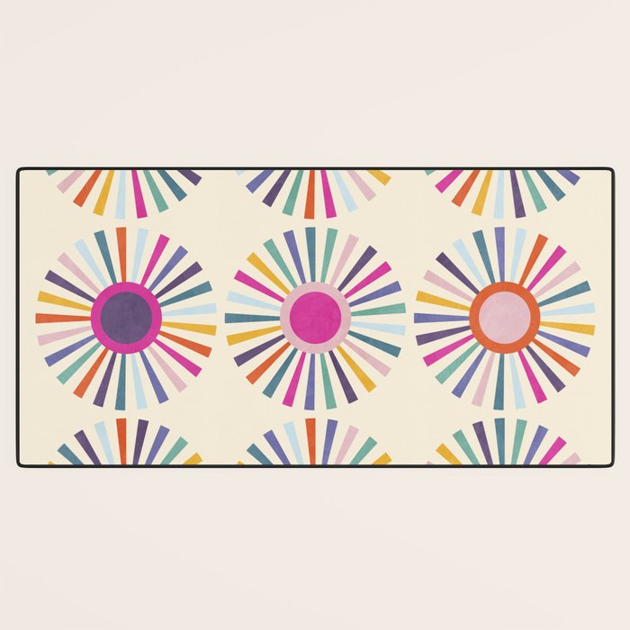 sun sun shine abstract retro mid century modern Desk Mat Gallery Image 3