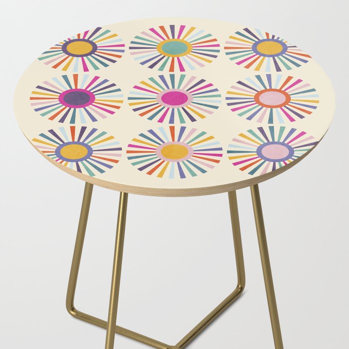 sun sun shine abstract retro mid century modern Side Table Gallery Image 2