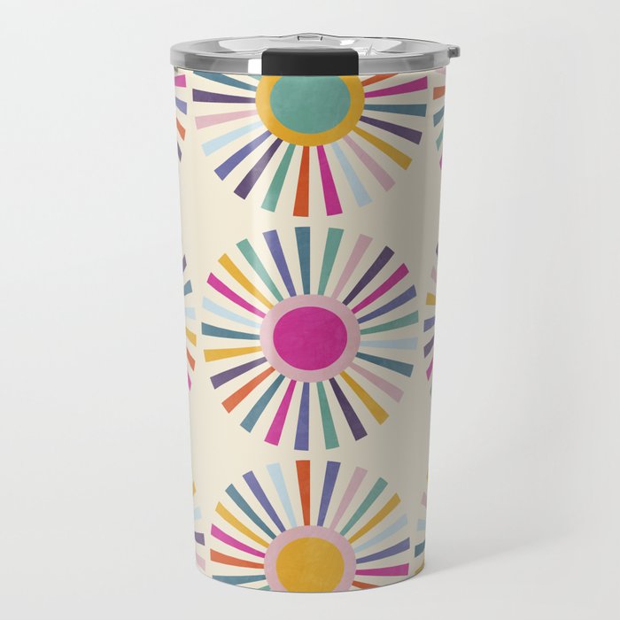 sun sun shine abstract retro mid century modern Travel Mug Gallery Image 1