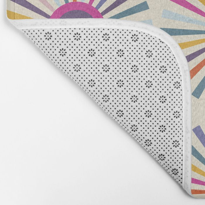 sun sun shine abstract retro mid century modern Bath Mat Gallery Image 2