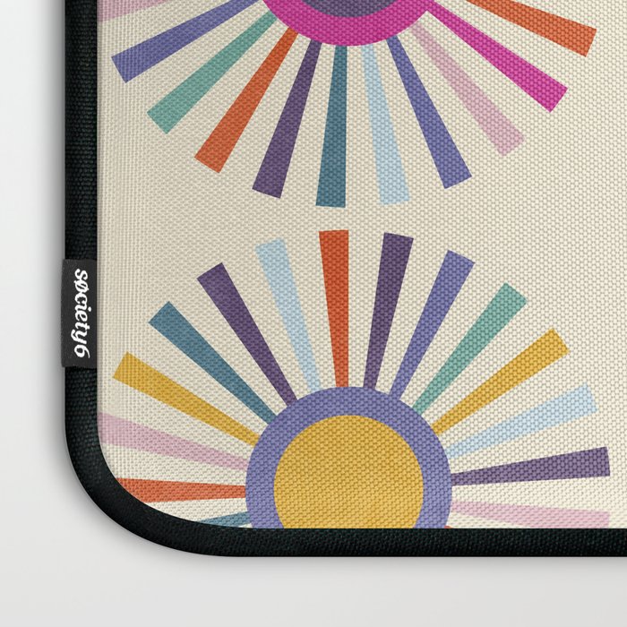sun sun shine abstract retro mid century modern Laptop Sleeve Gallery Image 3