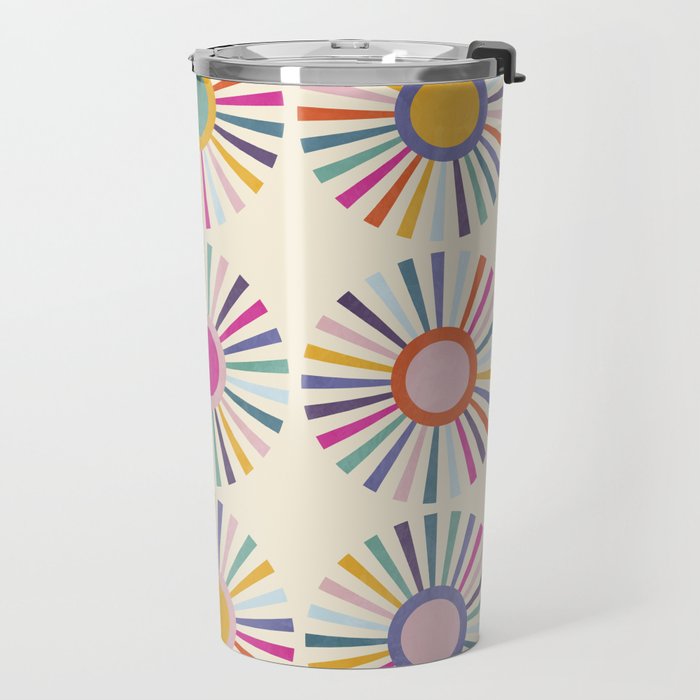 sun sun shine abstract retro mid century modern Travel Mug Gallery Image 2