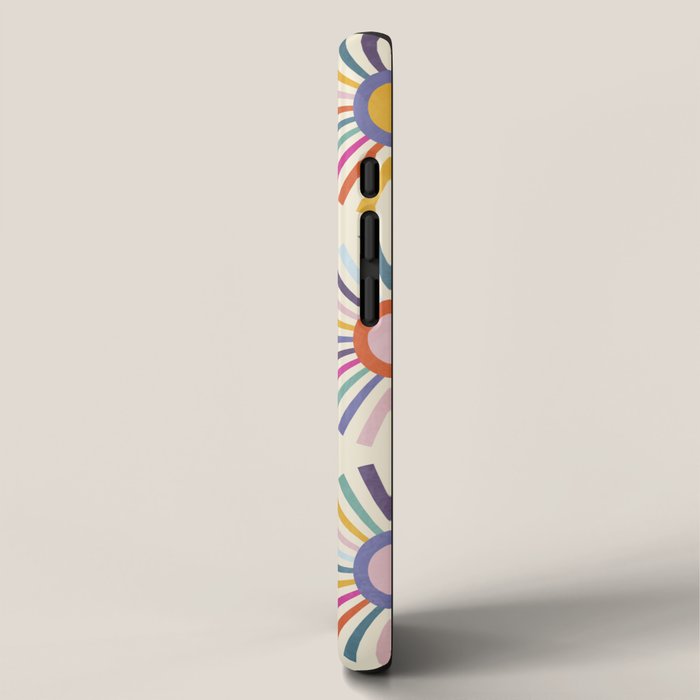 sun sun shine abstract retro mid century modern iPhone Case Gallery Image 2