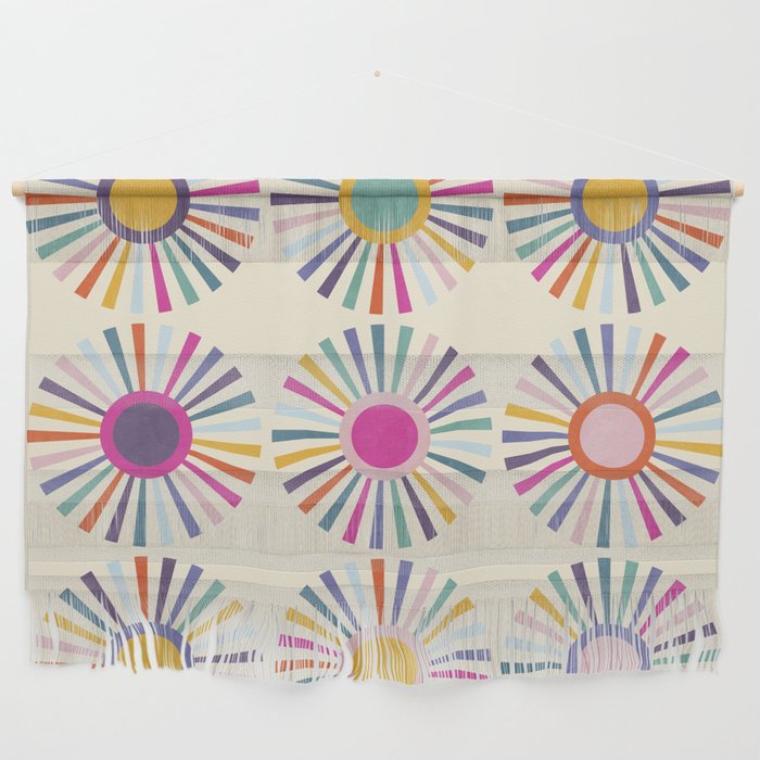 sun sun shine abstract retro mid century modern Wall Hanging Gallery Image 1