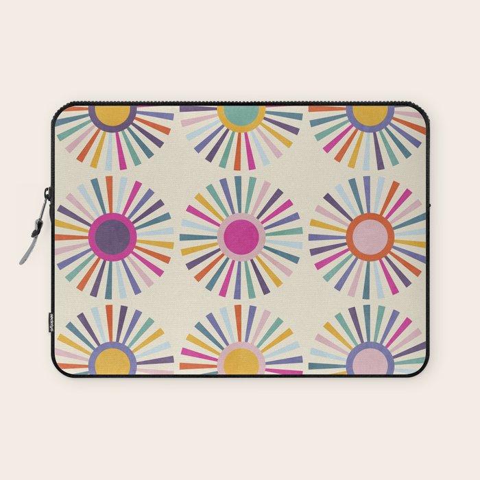 sun sun shine abstract retro mid century modern Laptop Sleeve Gallery Image 1