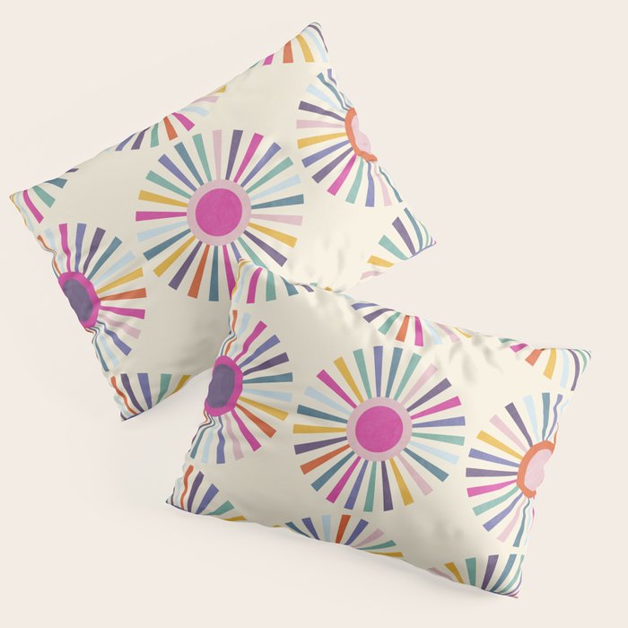 sun sun shine abstract retro mid century modern Pillow Sham Gallery Image 1
