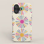 sun sun shine abstract retro mid century modern iPhone Case Gallery Image 1